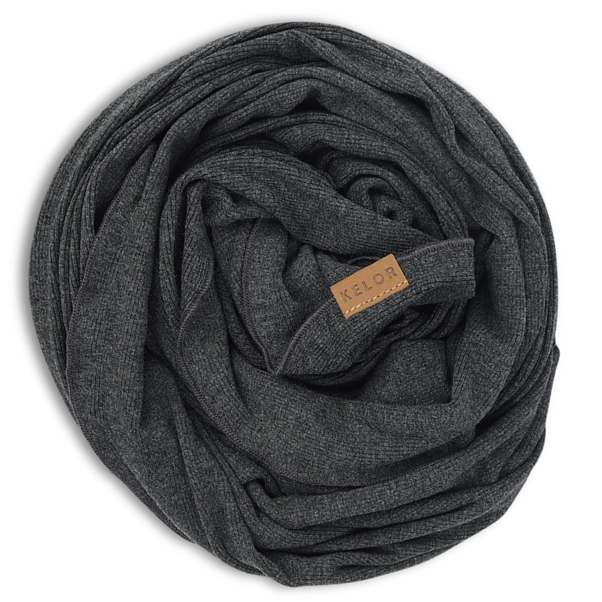 KELOR Luxury Bamboo Scarf Wrap - Charcoal Gray