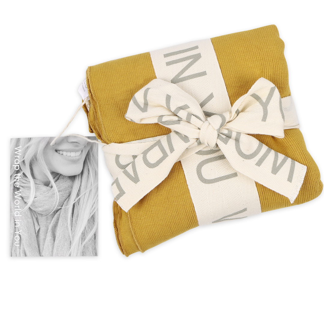 KELOR Luxury Bamboo Scarf Wrap - Golden