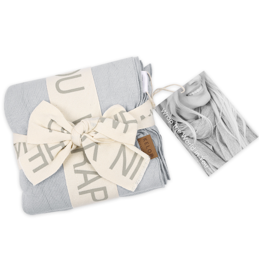 KELOR Luxury Bamboo Scarf Wrap - Warm Stone Gray