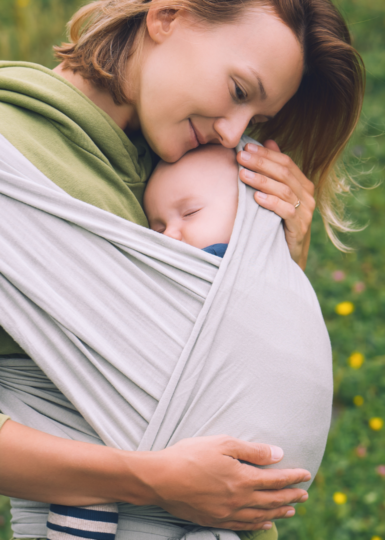 KELOR Luxury Baby Wrap Carrier - Ash Gray