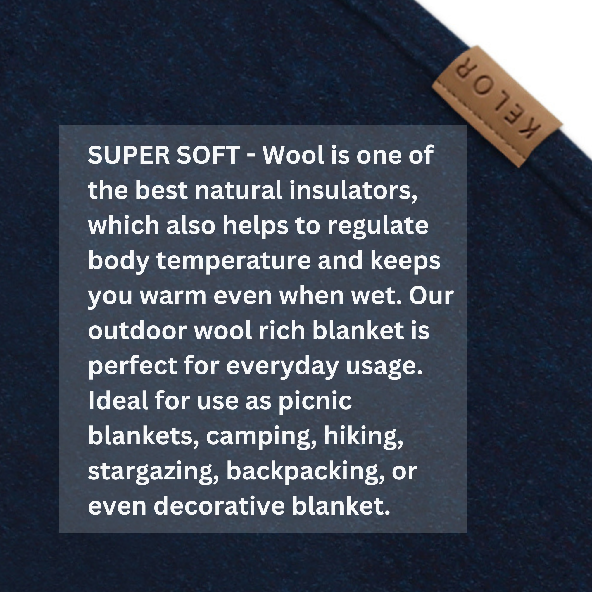 KELOR - Family Size Bamboo Wool Silk Blanket - Summit Twist Blue